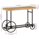 thumbnail of Table console 112x36x76 cm bois massif de manguier et fer Modèle Orion Confort