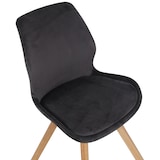 thumbnail of Décoshop26 - Chaise de salle à manger x1 style scandinave en tissu velours gris foncé 10_0002309