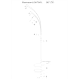 thumbnail of Steinhauer Stehleuchte 5-fl. "Bambus" 3671ZW Schwarz + Bambus