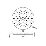 thumbnail of Aloni Regendusche Brause rund Kupfer gebürstet Ø30 cm