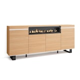 thumbnail of Sideboard, Highboard, 200x87x35cm, 4 Türen, Elektrokamin., Industriedesign, Eiche Soft und weiß