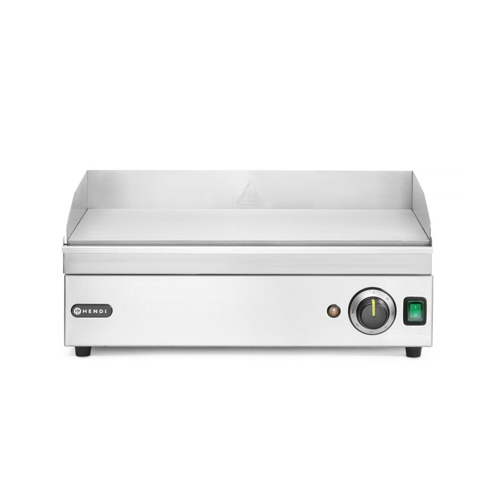 HENDI Grillplatte glatt,  Kitchen Line, 220-240V/2400W, 527x404x(H)233mm