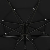 thumbnail of vidaXL Sonnenschirm mit Aluminium-Mast 3-lagig Schwarz 3,5 m