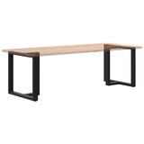 thumbnail of Helloshop26 - Juego de 2 patas de mesa de comedor ajustables en forma de T 80 x 35 x 72 cm diseño moderno acero negro 02_0057327