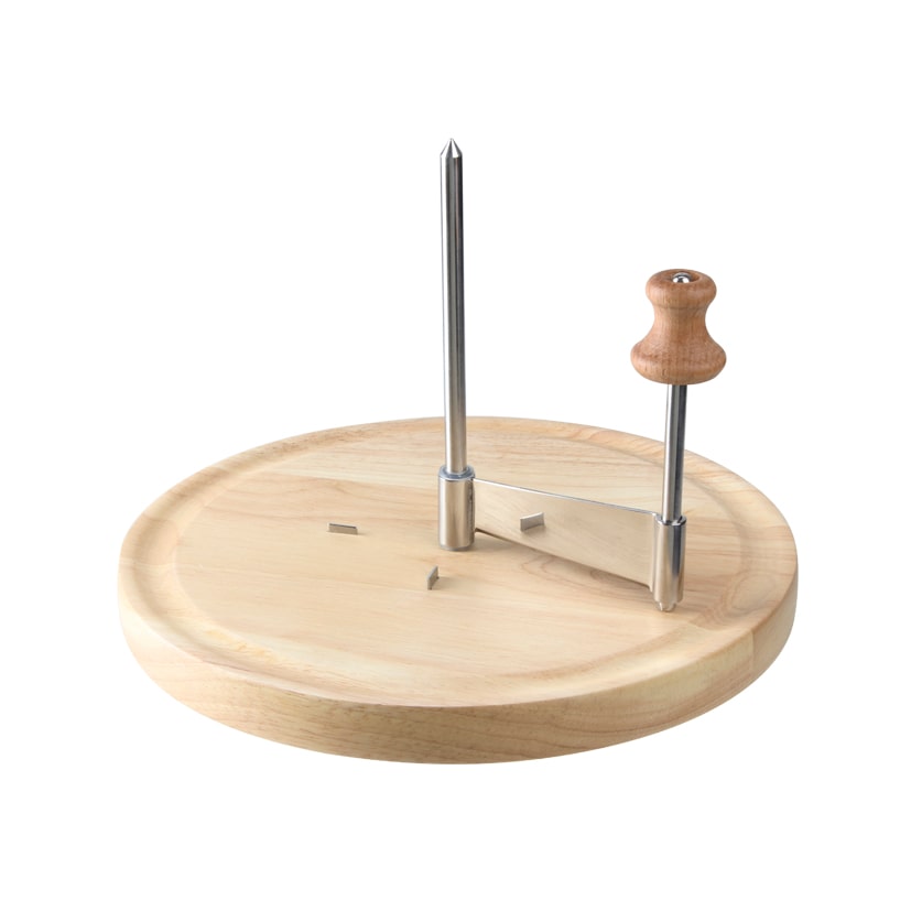 Eva tranche-fromage circulaire en bois de caoutchouc 22cm