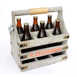 thumbnail of Bierträger mit Flaschenöffner Flaschenträger 6 Zylinder 93540 Bierkiste Holz