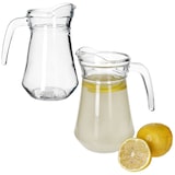 thumbnail of Valentin 2er Set Glaskrug 1,15L Milch-Kanne mit Henkel Wein-Karaffe Limo Saft