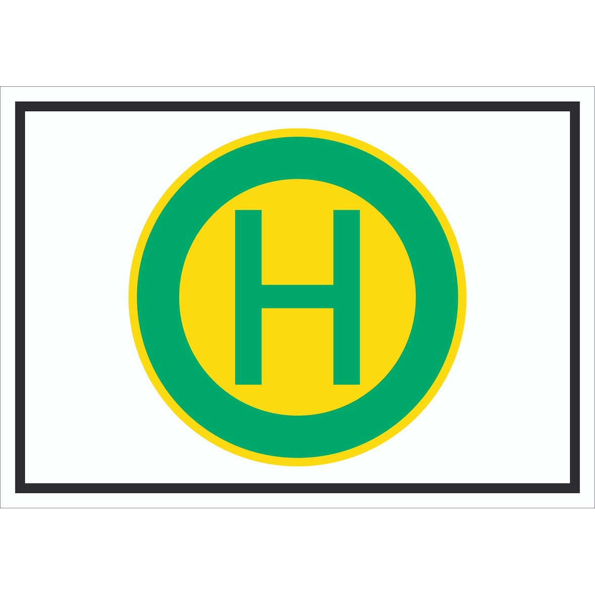 Schild Haltestelle Symbol A6 (105x148mm)