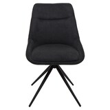 thumbnail of Conjunto de 6 cadeiras de sala de jantar HWC-M65, cadeira de cozinha cadeira de braços, giratória posição automática metal tecido/têxtil ~ antracite