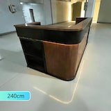 thumbnail of 【Hutaohei ZJ60-240cm】Maßanfertigung Bartisch Bar-Tresen Eckbartresen Gastronomie-Theke Restaurant-Bar Empfangstresen Braun