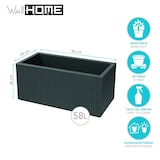 thumbnail of WellHome - Blumentopf aus Rotationsgeformtes Polyethylen 58L 80x38x36cm in farbe Graphit - Coro Case