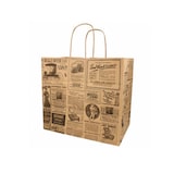 thumbnail of Imballaggi360 - 250 Pz Shopper Fondo Largo Avana Stampa Giornale