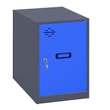 thumbnail of Metallschrank mini zerlegt ANTHRACITE/BLAU 475x400x500 mm (Höhe x Länge x Breite)