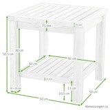 thumbnail of Garten Beistelltisch Teakholz 50 x 50 cm, Teakholz-Tisch mit Ablagefach, Raburg