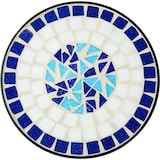 thumbnail of tectake Guéridon mosaïque 30x30x61,5 cm - blanc/bleu - 402769