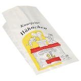 thumbnail of 10 X 100 Hähnchenbeutel, Papier mit Alu-Einlage 28 cm x 13 cm x 8 cm "Max & Moritz" 1/1