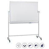 thumbnail of FRANKEN Mobiles Whiteboard 90 x 120 cm, doppelseitig, lackiert, magnetisch, beschreibbar, trocken abwischbar, Whiteboard mit Ständer und Rollen