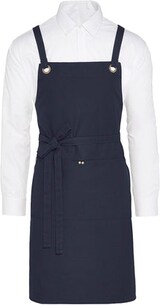 thumbnail of PROVENCE - Crossover Eyelets Bib Apron with Pocket: One Size / Navy