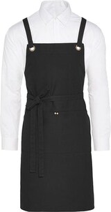 thumbnail of PROVENCE - Crossover Eyelets Bib Apron with Pocket: One Size / Navy