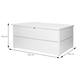 thumbnail of Gartentruhe HWC-J56, Aufbewahrungsbox Auflagenbox Truhe, Wasserdicht Metall Edelstahl 69x165x85cm 692l ~ anthrazit