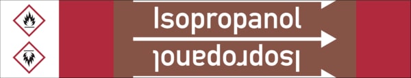 Rohrleitungskennzeichen Isopropanol - 33000x105 mm Folie selbstklebend