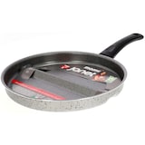 thumbnail of Mamù Doppel-Kochpfanne mit Trenneinsatz und Griff ⌀ 32 cm, hergestellt in Italien aus kratzfestem, antihaftbeschichtetem Aluminium