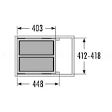 thumbnail of Hailo Abfallsammler 3610471 CS Slide Euro-Cargo-S 2x 19 Liter
