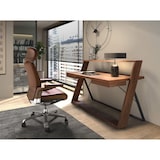 thumbnail of Angel Cerdá Sedia girevole da ufficio in similpelle marrone 4211C 74 x 70 x 118