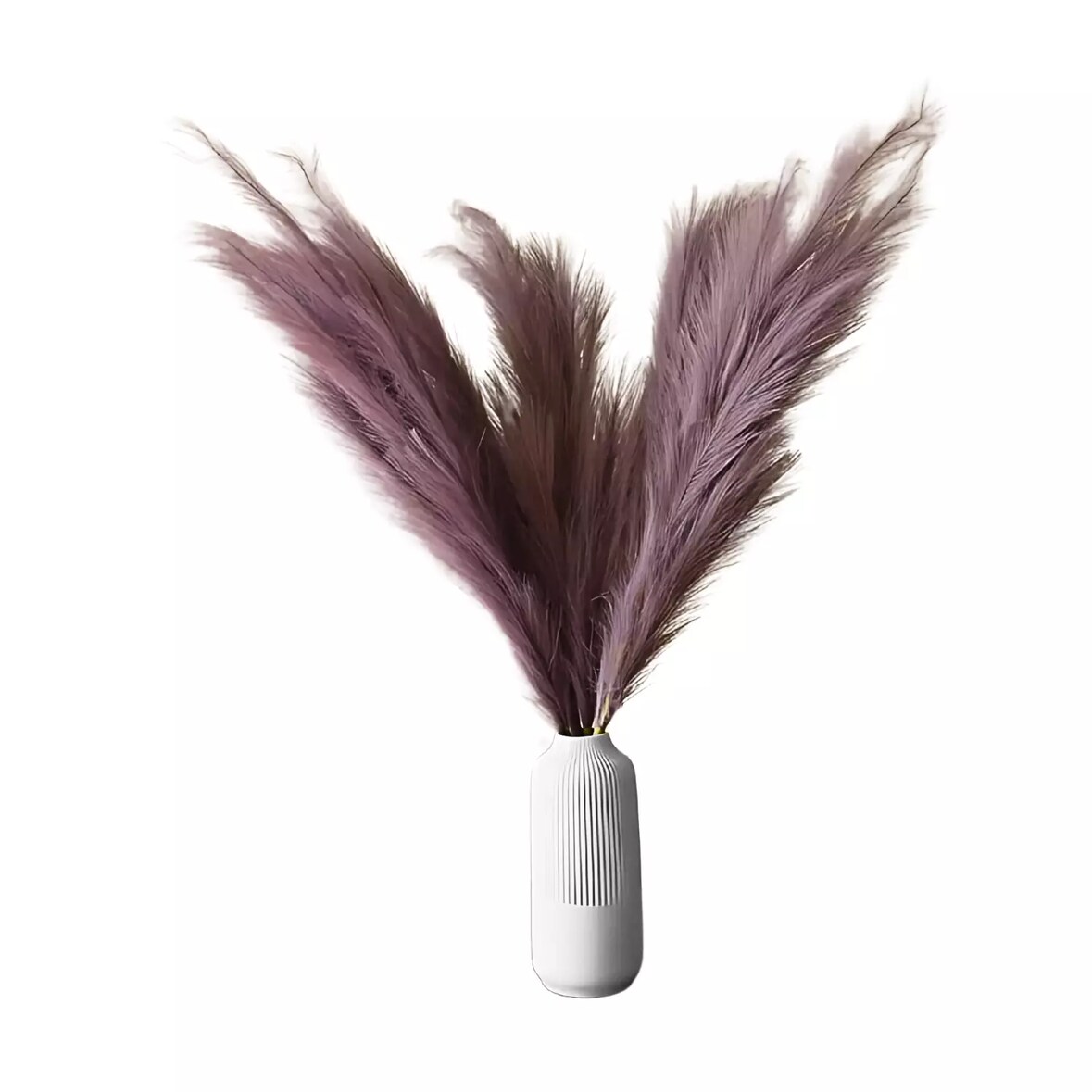 Layba Künstliches Pampasgras Deko in Lila Boho - 3 Stück 100cm, Ideal für Hochzeitsdeko, Wohnzimmer & Schlafzimmer