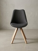 thumbnail of 2er Set Esszimmerstühle `Lund`: Skandinavisches Design, Komfortables Sitzen. Anthrazit, Material: Stoff, 49x52x87 cm | Kadima Design