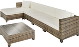 thumbnail of tectake Conjunto de descanso de ratán con estructura de aluminio, incluyendo fundas en 2 colores  Natural