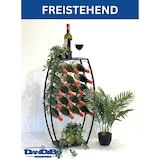 thumbnail of Weinregal Metall Schwarz Stehend 83 cm 96640 Weinständer für 18 Flaschen Dekorativer Weinflaschenhalter in Fass-Optik Flaschenregal mit Ablage