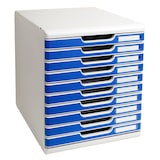 thumbnail of EXACOMPTA Cassettiera Modulo 302003D, sistema modulare a 10 cassetti A4, box PS monoblocco, dimensioni (PxlxAlt)  35x28,8x32 cm, gamma Office, blu