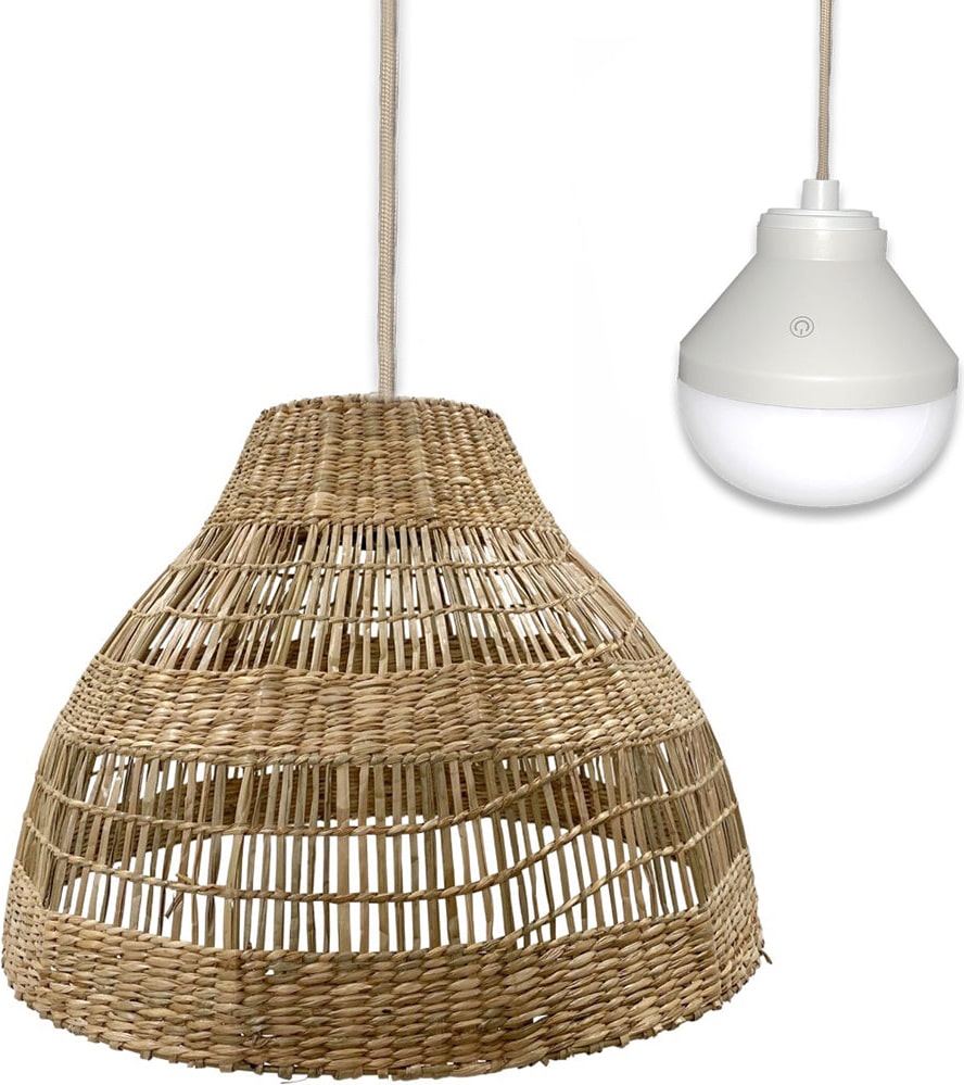 Lumisky MERIDA RGB H34CM kabellose Pendelleuchte Seegras Beige