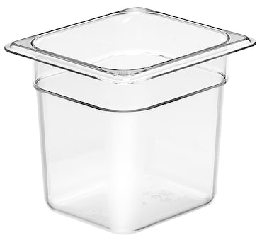 CAMBRO 66CW-135 - Recipiente GN 1/6 2,2 L - 16,2 x 17,6 x 15 cm - Transparente - Venta 1 unidad.