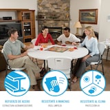 thumbnail of Mesa redonda plegable blanco Lifetime Ø152x75,5 cm