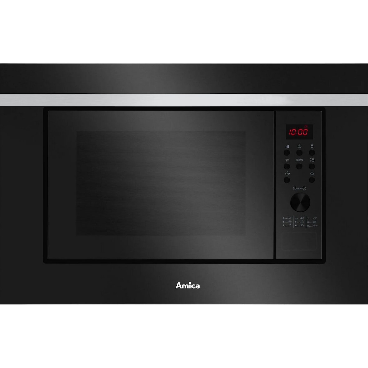 Amica AMG20BF 20 l Einbaumikrowelle schwarz Mikrowelle mit Einbaurahmen