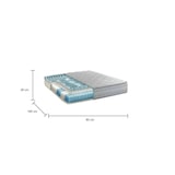 thumbnail of Dmora Einzelmatratze Dledr, Matratze aus Memory-Schaum und Taschenfederkern, 100 % Made in Italy, milbenhemmend und hypoallergen, 80 x 190 x 26 cm