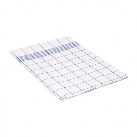 Geschirrtücher 50x70 cm aus Halbleinen, kariert blau-weiss. 10er Set - LTITEX