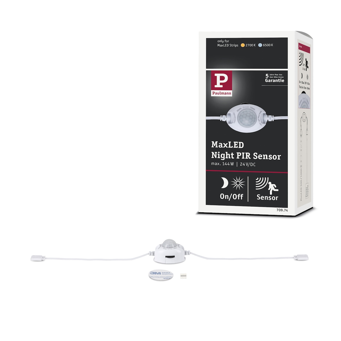 Paulmann MaxLED Zubehör Steuerung Night PIR 24V max. 144W Weiß 70974