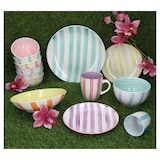 thumbnail of 6er Set Beach Pastello Stripes Mokkabecher ohne Henkel 150ml 6 Pers Matcha Tasse