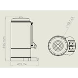 thumbnail of Kaffee Perkolator Doppelwandig 6 Liter | HxBxT 48x23x35cm | 40 Tassen | 94-99°C | Edelstahl + CHEFGASTRO Geschirrtuch