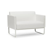 thumbnail of Loungesofa ARUBA Gestell weißgrau Kunstleder 2-Sitzer weiß hjh OFFICE