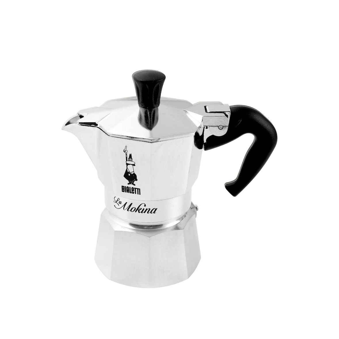 Bialetti Caffettiera Mokina Alluminio, Argento, Capacità Mezza Tazza