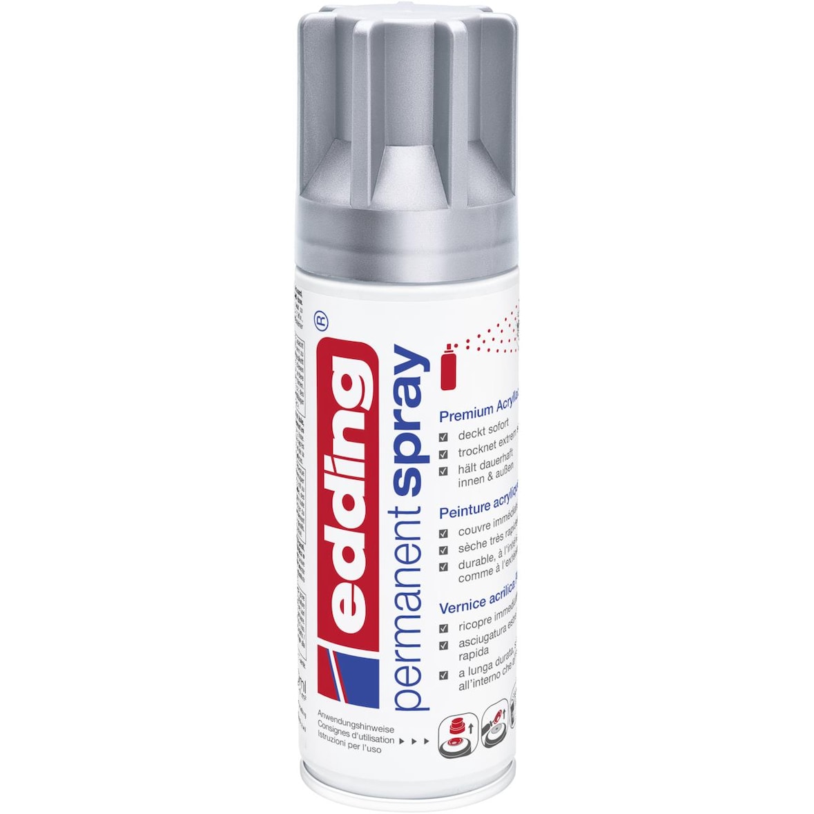edding 5200 Permanentspray Premium Acryllack silber matt 200 ml