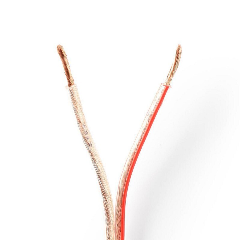 Câble De Haut-parleur  2x 2,50 Mm2  100 M  Gaine  Transparent Usage Non Intensif Nedis