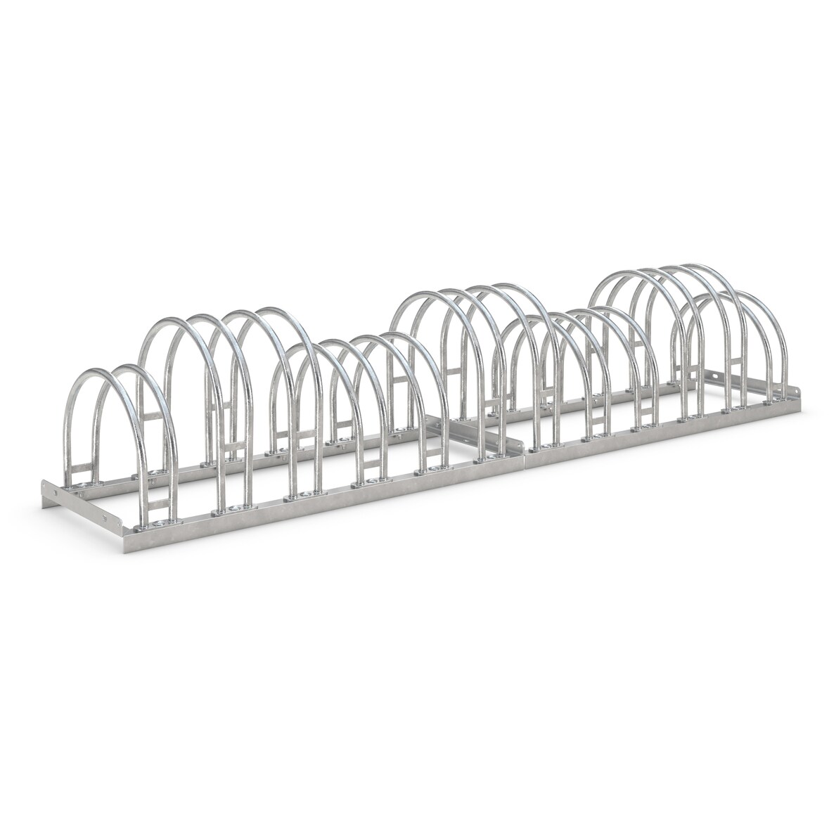 Bogenparker 5162 | Fahrradständer für 12 Fahrräder | beidseitige, abwechselnde Hoch-/Tiefeinstellung | Freiaufstellung, erweiterbar