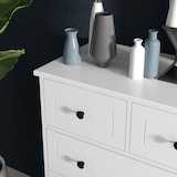thumbnail of HOMCOM cajonera de dormitorio cómoda blanca de 5 cajones con manijas cajonera alta para salón oficina estudio estilo moderno 74x40x91 cm