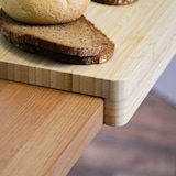 thumbnail of 2 cm Dik: Houten Snijplank met Stoprand - 44x34 Massief - Bamboe Keukenplank Trancheerplank Hout