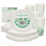 thumbnail of Vajilla desechable biodegradable 180 piezas